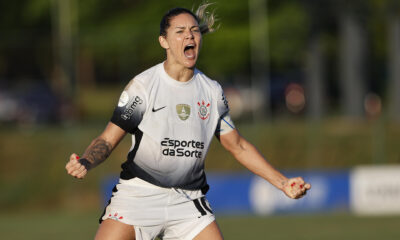 Gabi Zanotti anotó el gol del triunfo del Corinthians ante Boca Juniors en la Copa Libertadores Femenina que se juega en Paraguay. EFE/ Juan Pablo Pino