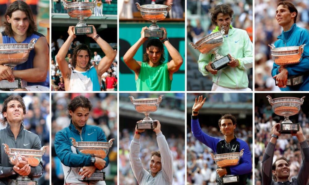 Rafa Nadal celebra sus victorias en Roland Garros. EFE/EPA/Staff