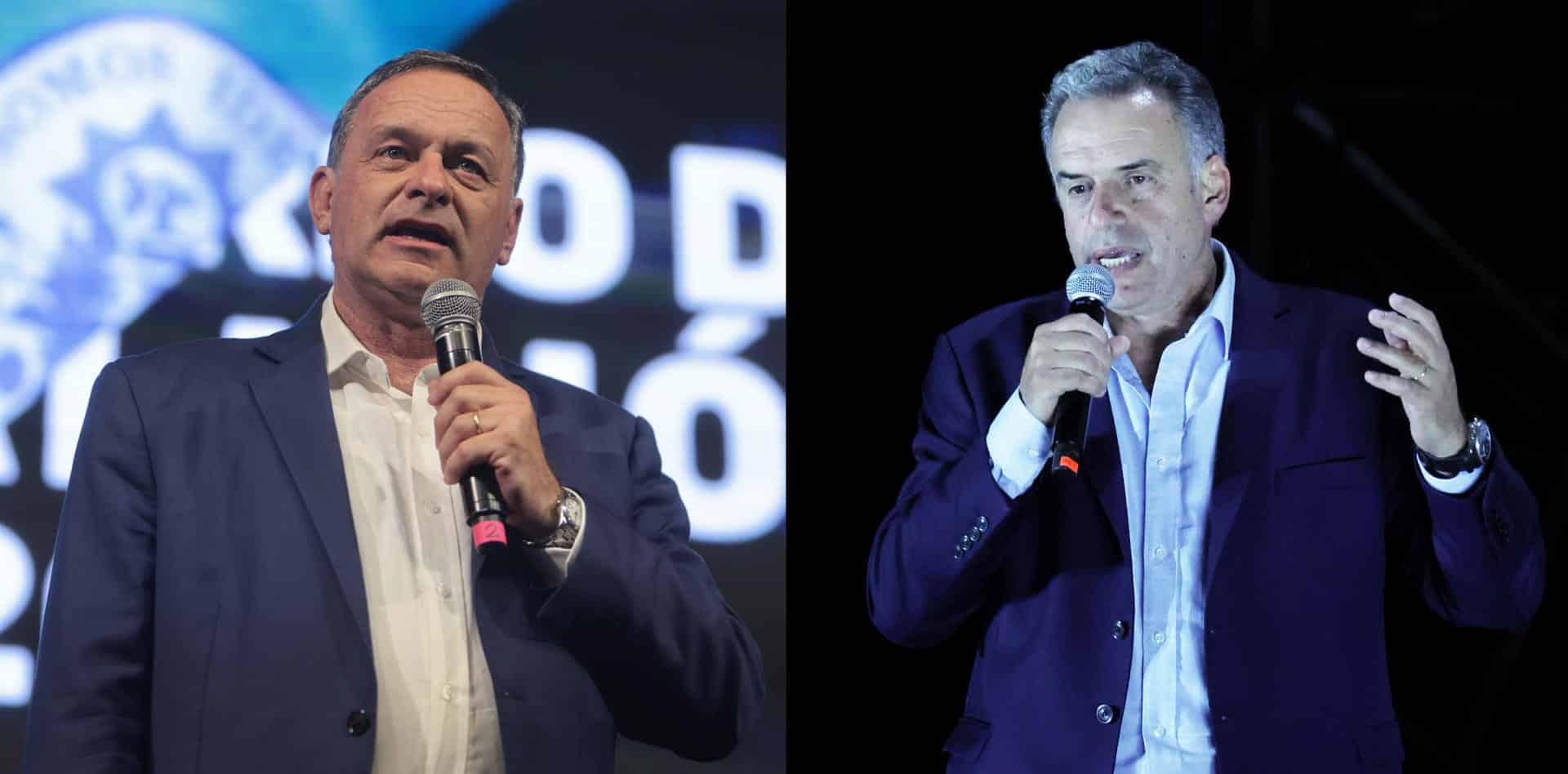 Combo de dos fotografías de los candidatos a la presidencia de Uruguay el oficialista Álvaro Delgado (i) y el opositor Yamandú Orsi. Delgado (Partido Nacional) y Orsi (Frente Amplio) se convirtieron en los dos candidatos más votados de Uruguay en las elecciones de este domingo y lucharán por la Presidencia en una segunda vuelta que se llevará a cabo el 24 de noviembre. EFE/ STR