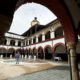 Fotografía que muestra el claustro de San Nicolás de Tolentino, que hace parte del Convento de Nuestra Señora de la Candelaria, este martes en Bogotá (Colombia). EFE/Carlos Ortega