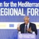 El Alto Representante de Asuntos Exteriores y Política de Seguridad de la UE, Josep Borrell, atiende a los medios de comunicación al término del 9º Foro Regional de la Unión por el Mediterráneo que se celebra en Barcelona. EFE/ Quique García