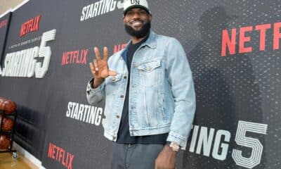 LeBron James atiende a la premier d la serie 'Starting 5', en Los Ángeles (California). EFE/Cedida por Netflix/Uso editorial, no ventas.