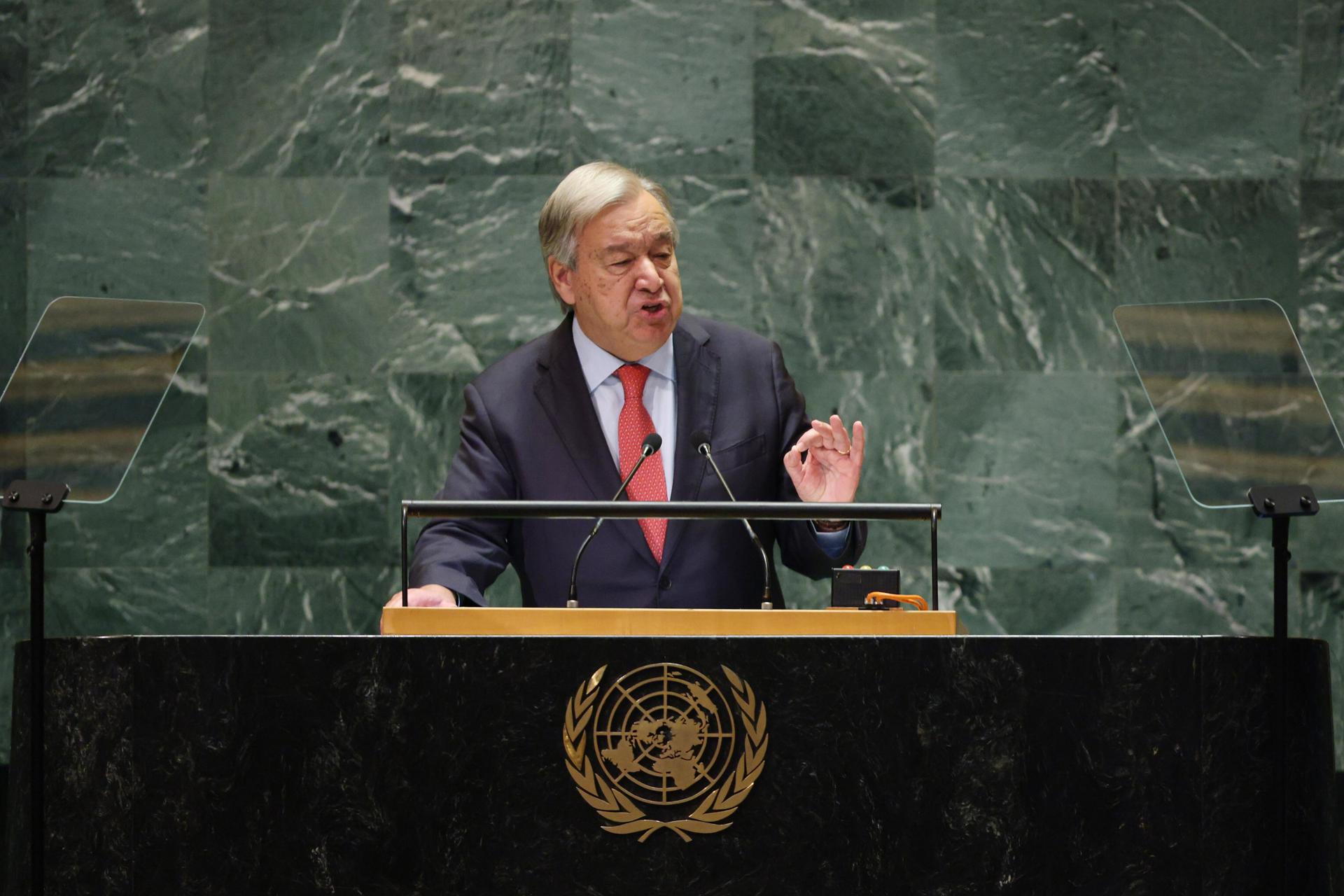 Fotografía de archivo del secretario general de la ONU, António Guterres. EFE/EPA/JUSTIN LANE