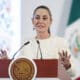 La presidenta de México, Claudia Sheinbaum, participa durante una rueda de prensa, en Palacio Nacional de la Ciudad de México (México). EFE/ Isaac Esquivel