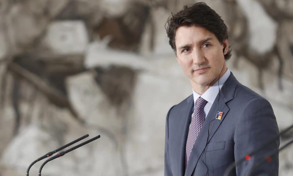 Fotografía de archivo del 30 de junio de 2022 del primer ministro de Canadá, Justin Trudeau, durante una rueda de prensa en Madrid (España).EFE/ Mariscal