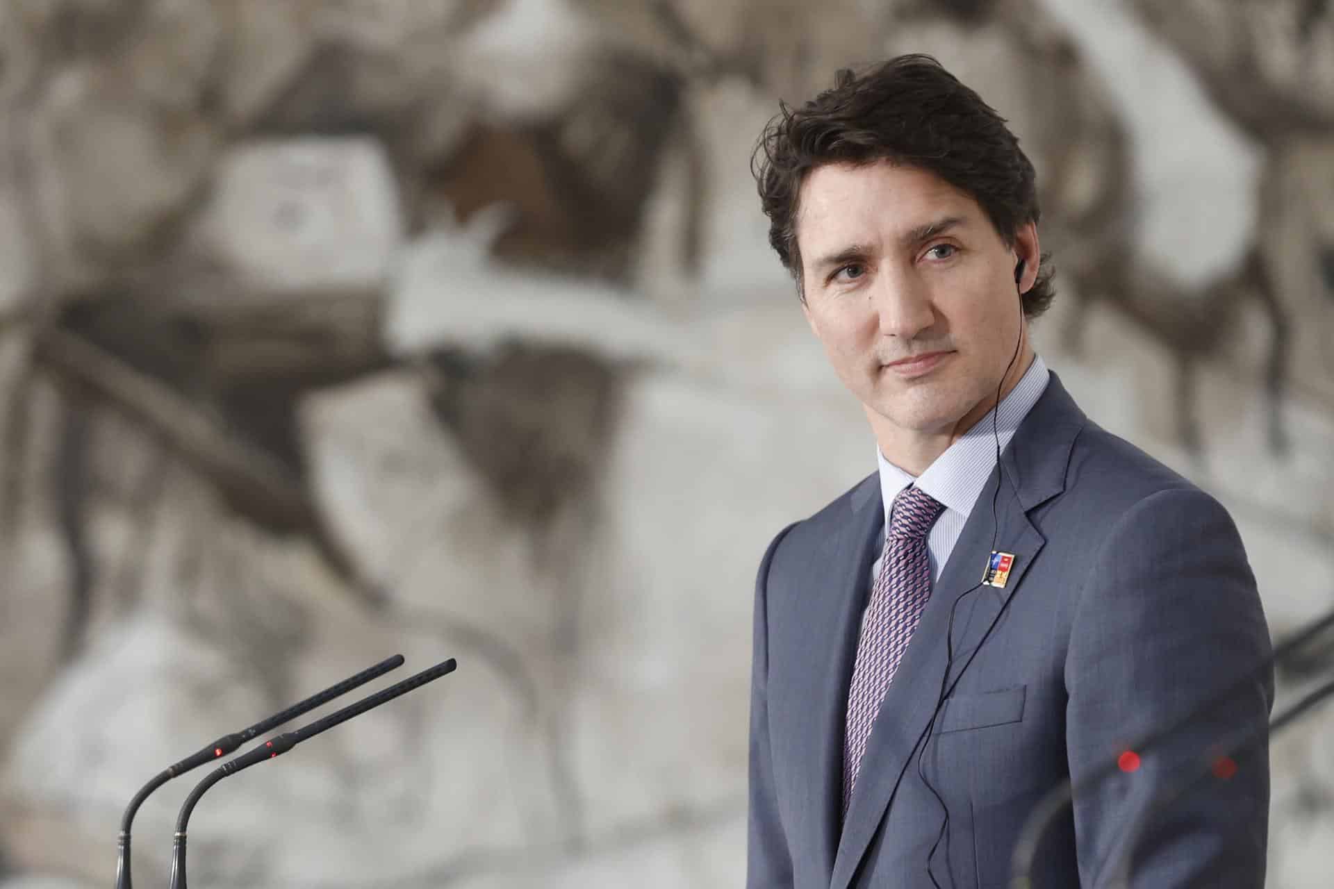 Fotografía de archivo del 30 de junio de 2022 del primer ministro de Canadá, Justin Trudeau, durante una rueda de prensa en Madrid (España).EFE/ Mariscal