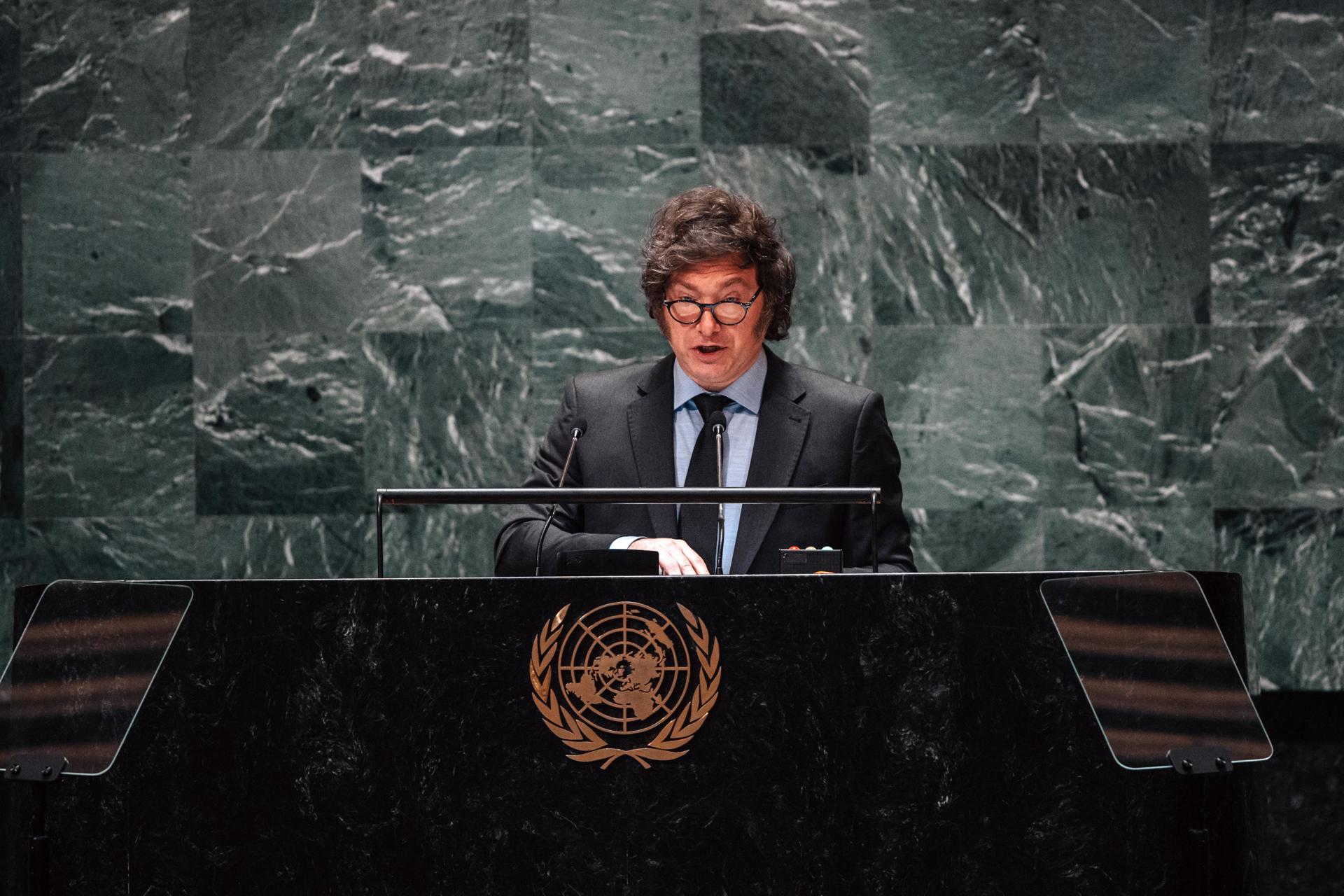 Fotografía de archivo del presidente de Argentina, Javier Milei. EFE/EPA/OLGA FEDOROVA