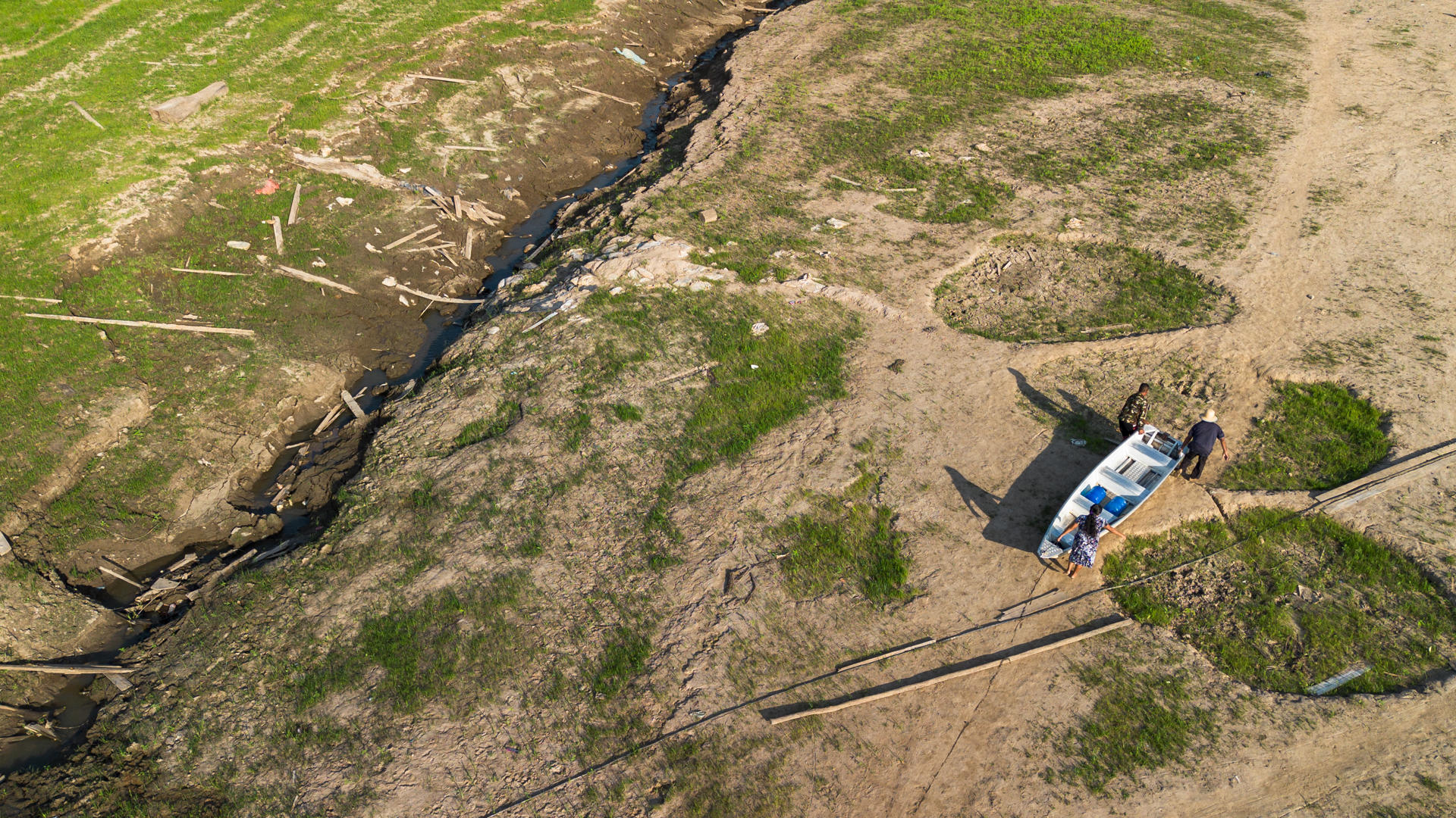 Fotografía aérea de archivo de la comunidad de Catalão, en Iranduba, Amazonas (Brasil). EFE/ Raphael Alves