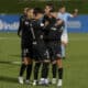 Los jugadores del Leganés celebran el gol de Munir El Haddadi. EFE/Salas