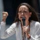 Fotografía de archivo del 28 de agosto de 2024 de la líder opositora venezolana María Corina Machado durante una manifestación en Caracas (Venezuela). 
 EFE/ Ronald Peña