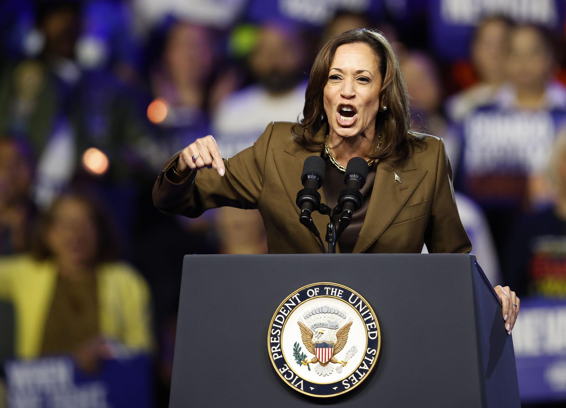 Fotografía de archivo de la vicepresidenta de EE.UU y candidata a la presidencia., Kamala Harris. EFE/EPA/CAROLINE BREHMAN