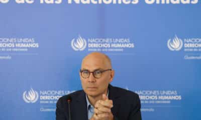 Fotografía de archivo del 19 de julio de 2024 del alto comisionado de las Naciones Unidas para los Derechos Humanos, Volker Türk, en una rueda de prensa en Ciudad de Guatemala (Guatemala). EFE/ Mariano Macz