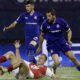 Arijan Ademi (d), del Dinamo, en acción ante el ruso del Mónaco Alexander Golovin (I) durante el partido de la segunda jornada de la UEFA Champions League que han jugado Dinamo Zagreb y Monaco en Zagreb, Croacia. EFE/EPA/ANTONIO BAT