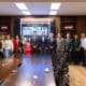 Fotografía cedida por presidencia de Paraguay del presidente de Paraguay, Santiago Peña (c), durante una reunión con familiares de personas secuestradas por el Ejército del Pueblo Paraguayo (EPP) en Mburuvicha Riga, en Asunción (Paraguay). EFE/ Presidencia De Paraguay