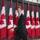 Fotografía de archivo del primer ministro de Canadá, Justin Trudeau, luego de una rueda de prensa en Ottawa (Canadá). EFE/ Chris Roussakis