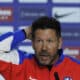 Simeone, durante la rueda de prensa de este sábado. EFE/Sergio Perez