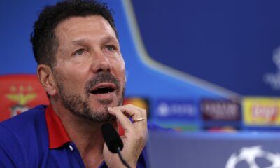 Diego Simeone, en la rueda de prensa de este martes. EFE/EPA/MIGUEL A. LOPES