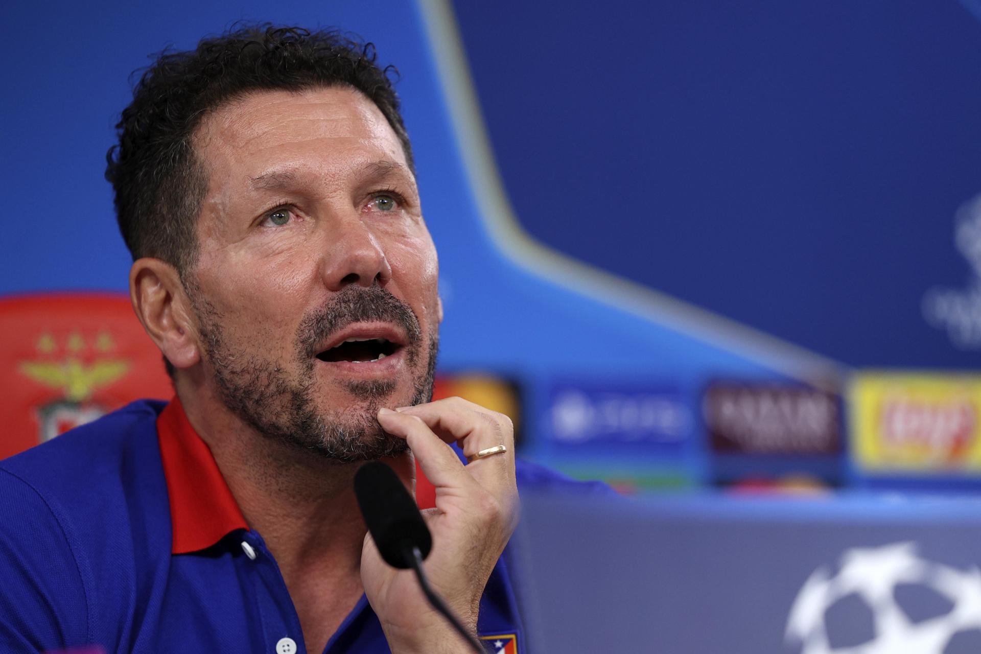 Diego Simeone, en la rueda de prensa de este martes. EFE/EPA/MIGUEL A. LOPES