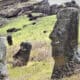 Fotografía de archivo de Moais afectados por el incendio, el 20 de noviembre 2022, en Isla de Pascua (Chile). EFE/ Javier Martín