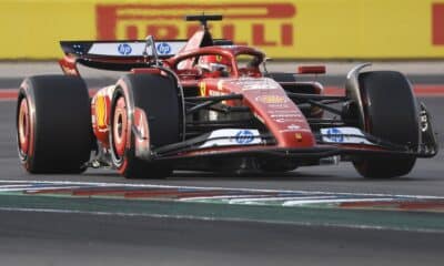 El piloto monegasco de Ferrari Charles Leclerc durante el Gran Premio de Estados Unidos en Austin. EFE/EPA/JOHN MABANGLO