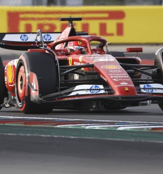 El piloto monegasco de Ferrari Charles Leclerc durante el Gran Premio de Estados Unidos en Austin. EFE/EPA/JOHN MABANGLO