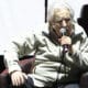 Fotografía del expresidente uruguayo José 'Pepe' Mujica hablando durante un evento de cierre de campaña electoral de su sector político, en Montevideo, el sábado 19 de octubre de 2024. EFE/ STR