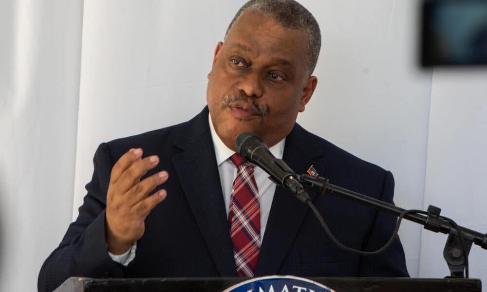 Fotografía de archivo del 12 de junio de 2024 del primer ministro de Haití, Garry Conille, durante la posesión de su cargo en Puerto Príncipe (Haití).EFE/ Johnson Sabin