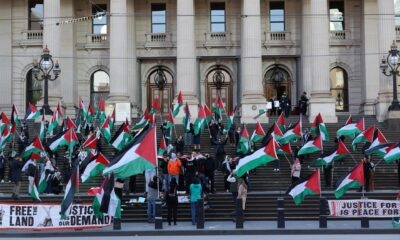 Melbourne (Australia), 07/10/2024.- Imagen de archivo de una protesta en favor de Palestina en Melbourne (Australia) EFE/EPA/CON CHRONIS AUSTRALIA AND NEW ZEALAND OUT