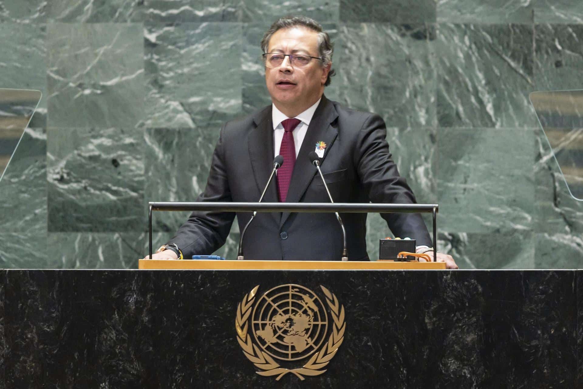 Fotografía de archivo del presidente de Colombia, Gustavo Petro. EFE/EPA/JUSTIN LANE