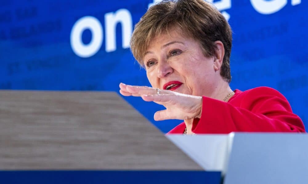 La directora gerente del Fondo Monetario Internacional (FMI), Kristalina Georgieva, en una foto de archivo. EFE/EPA/SHAWN THEW