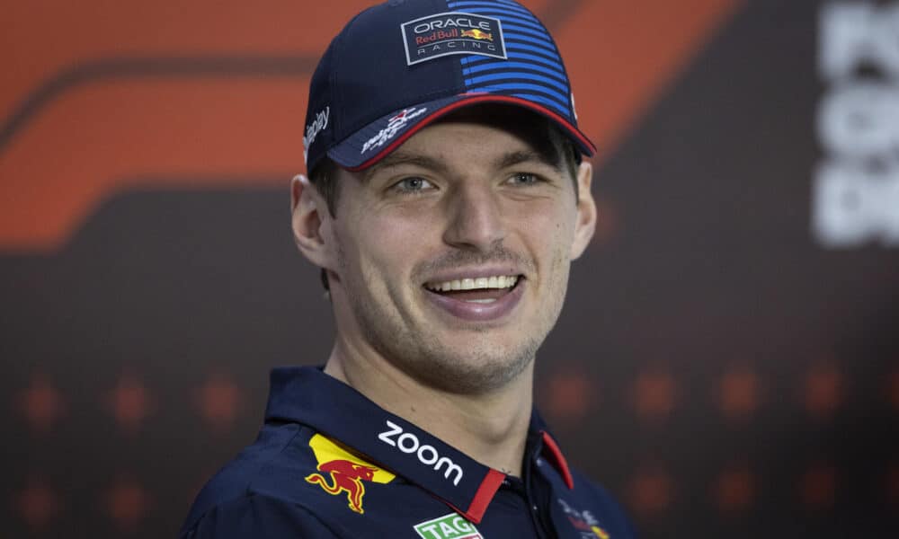 El piloto neerlandés de Red Bull, Max Verstappen, participa este jueves en la rueda de prensa en Sao Paulo (Brasil). EFE/ Isaac Fontana