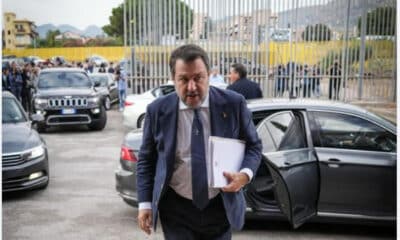 La defensa del líder ultraderechista italiano y actual vicepresidente del Gobierno Matteo Salvini pronuncia su alegato final en el juicio en su contra por impedir el desembarco de inmigrantes de la nave humanitaria española Open Arms en 2019, unos hechos por los que la Fiscalía del Tribunal de Palermo ha reclamado la pena de 6 años de cárcel. En la imagen, captura de la publicación del Matteo Salvini entrando al tribunal donde se le juzga. EFE/  Captura de la publicación de Mateo Salvini SOLO USO EDITORIAL/SOLO DISPONIBLE PARA ILUSTRAR LA NOTICIA QUE ACOMPAÑA (CRÉDITO OBLIGATORIO)