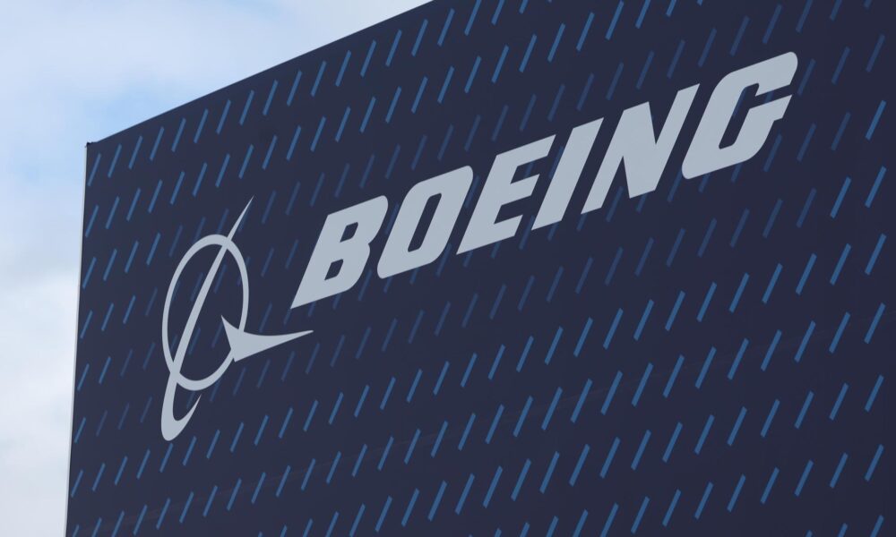 Fotografía del logotipo de Boeing. EFE/Neil Hall