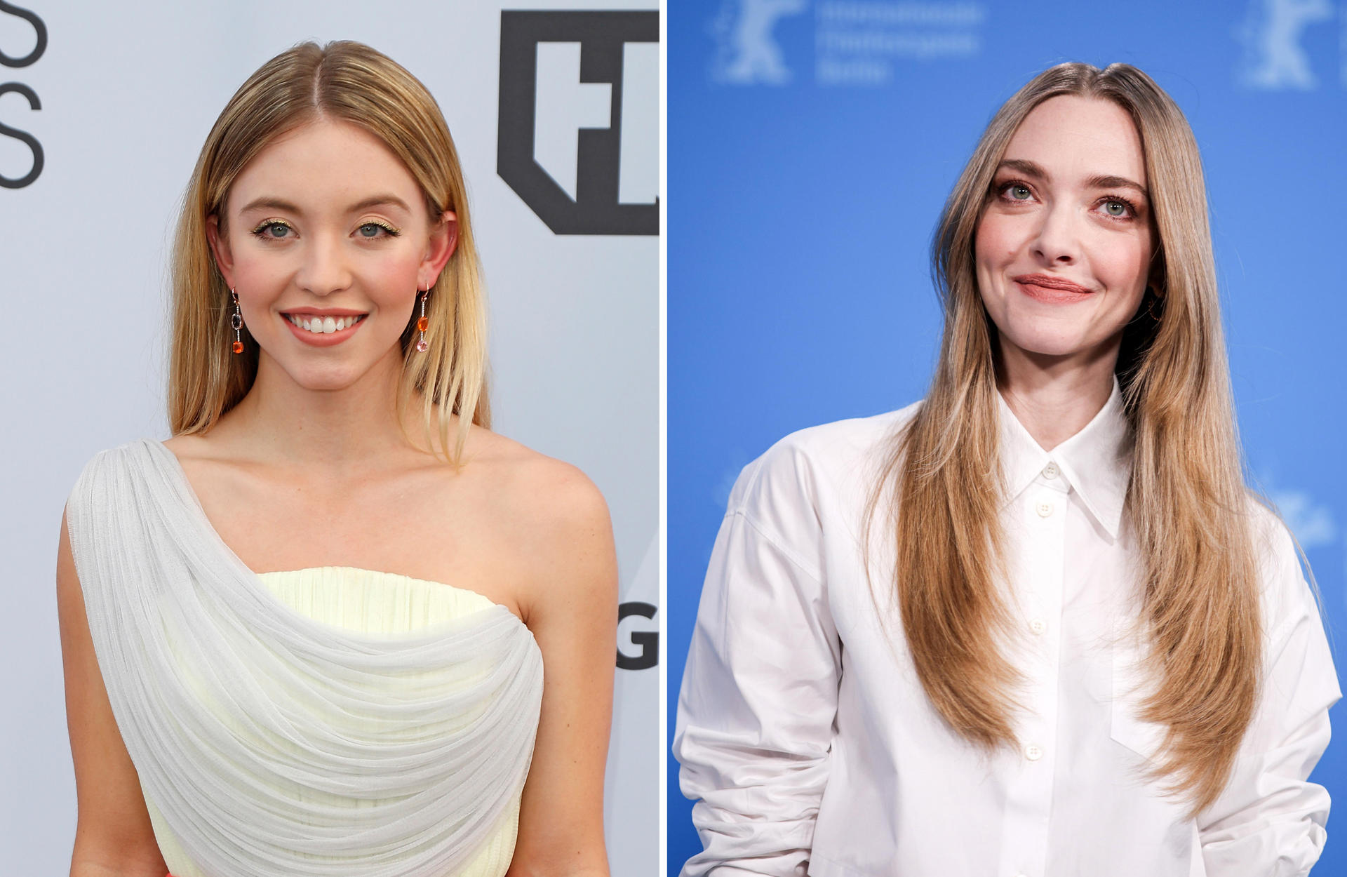 Combo de fotografías de las actrices Sydney Sweeney (i) y Amanda Seyfried. EFE/ ARCHIVO