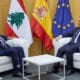 El ministro de Asunto Exteriores español, José Manuel Albares (d), conversa con su homólogo libanés, Abdallah Bou Habib, durante la reunión bilateral que celebraron en el marco del 9º Foro Regional de la Unión por el Mediterráneo que se celebra en Barcelona. EFE/ José Manuel Albares vía X - SOLO USO EDITORIAL/SOLO DISPONIBLE PARA ILUSTRAR LA NOTICIA QUE ACOMPAÑA (CRÉDITO OBLIGATORIO) -