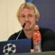 El centrocampista del Borussia Dortmund Julian Brandt en la rueda de prensa ofrecida este lunes, en la víspera del partido de Liga de Campeones ante el Real Madrid. EFE/ Fernando Villar