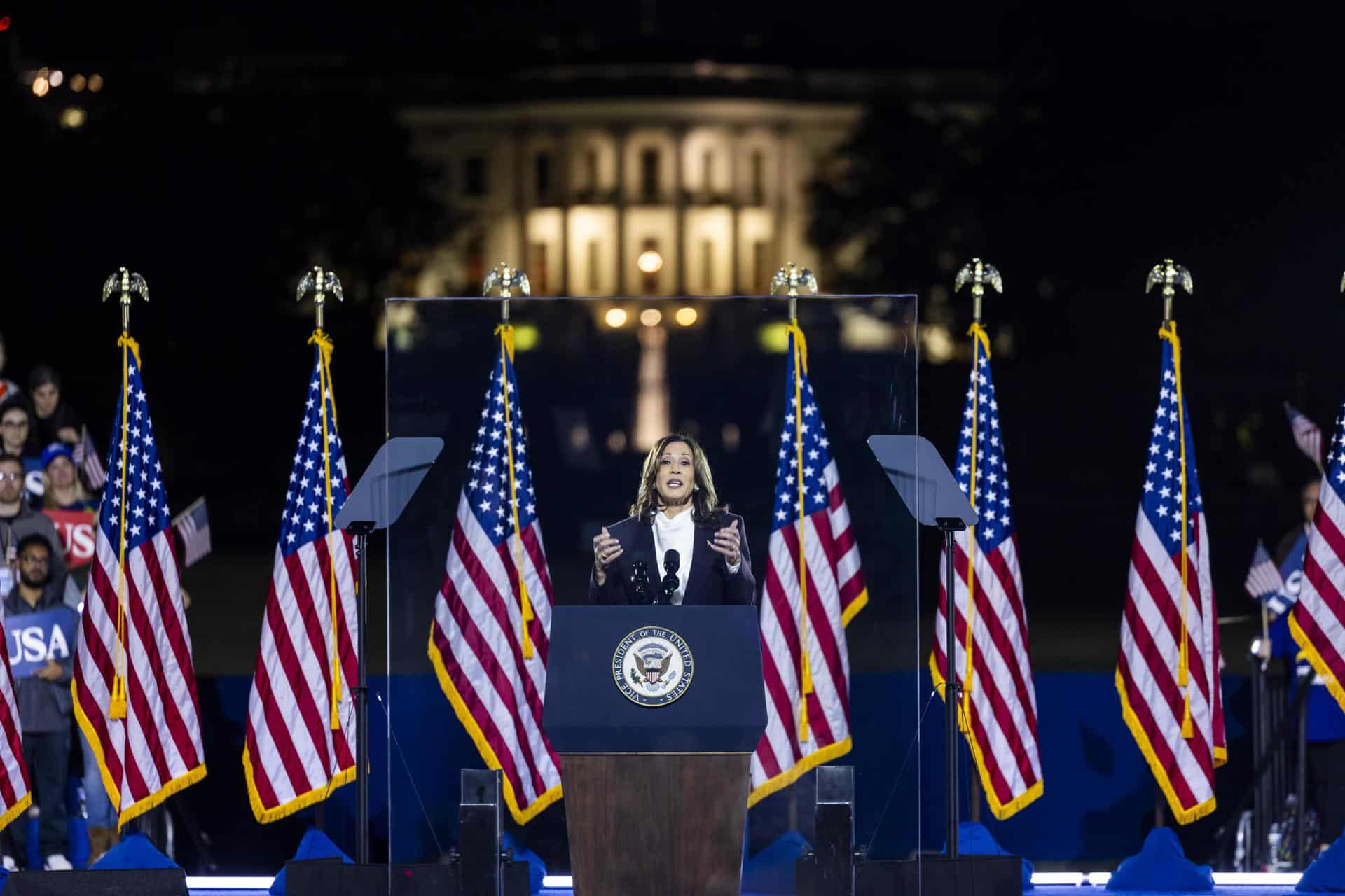 Fotografía de la vicepresidenta de Estados Unidos, Kamala Harris. EFE/Jim Lo Scalzo