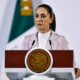 La presidenta de México Claudia Sheinbaum, habla este viernes durante su conferencia de prensa matutina en Palacio Nacional de la Ciudad de México (México). EFE/ Sáshenka Gutiérrez