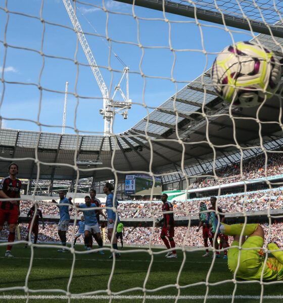 El jugador del City Mateo Kovacic logra el 1-1 durante el partido de la Premier League que han jugado Manchester City y Fulham FC en Manchester, Reino Unido. EFE/EPA/ADAM VAUGHAN