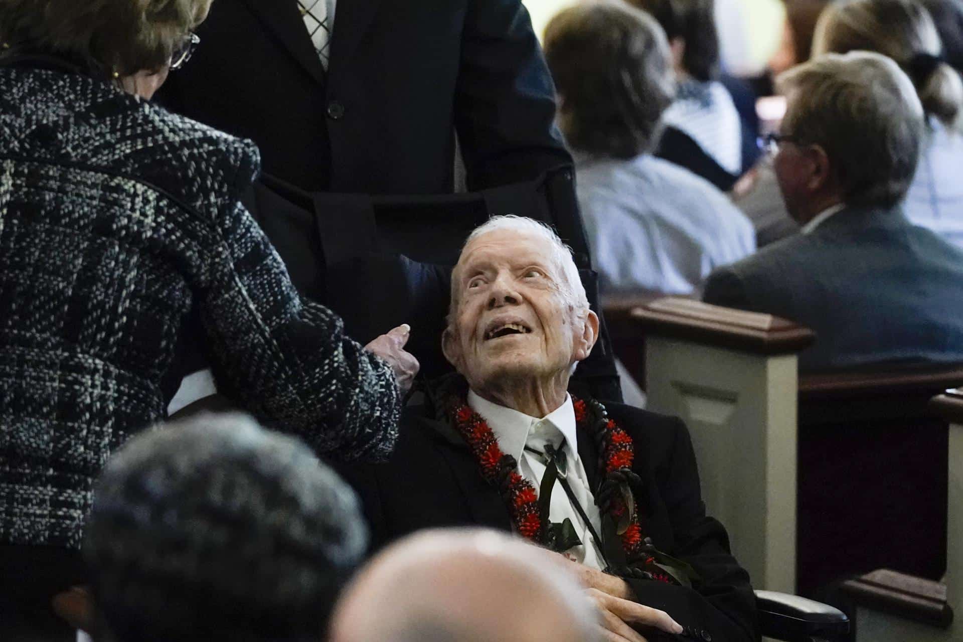 Fotografía del expresidente de Estados Unidos Jimmy Carter. EFE/Alex Brandon