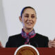 La presidenta de México, Claudia Sheinbaum, habla durante una conferencia de prensa este viernes, en el Palacio Nacional de la Ciudad de México (México). EFE/ José Méndez