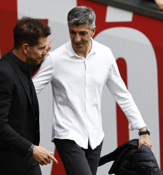 Simeone e Imanol Alguacil, en una foto de archivo. EFE/ Rodrigo Jiménez