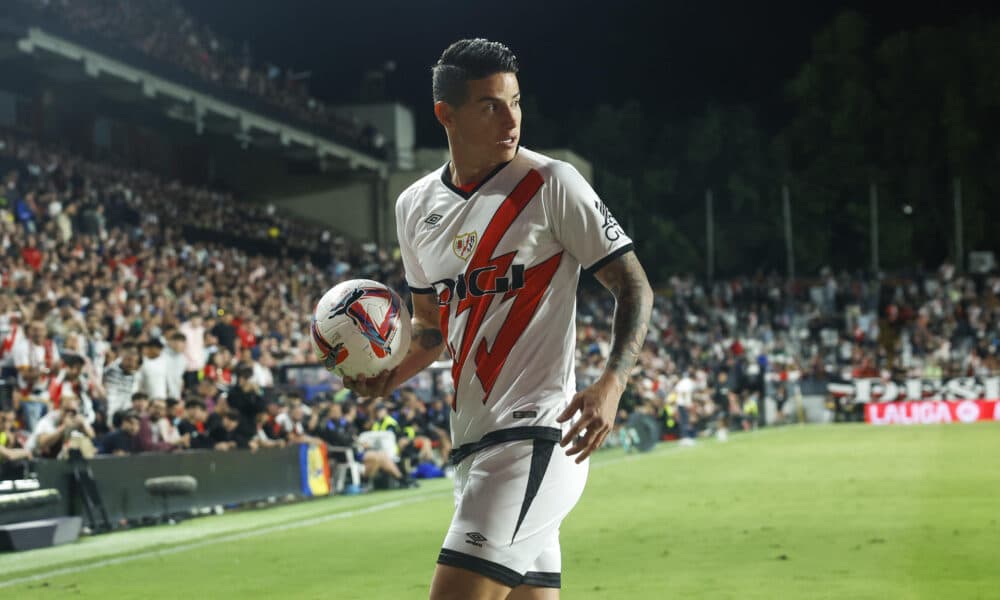 El centrocampista colombiano del Rayo Vallecano James Rodríguez. EFE/Juanjo Martín