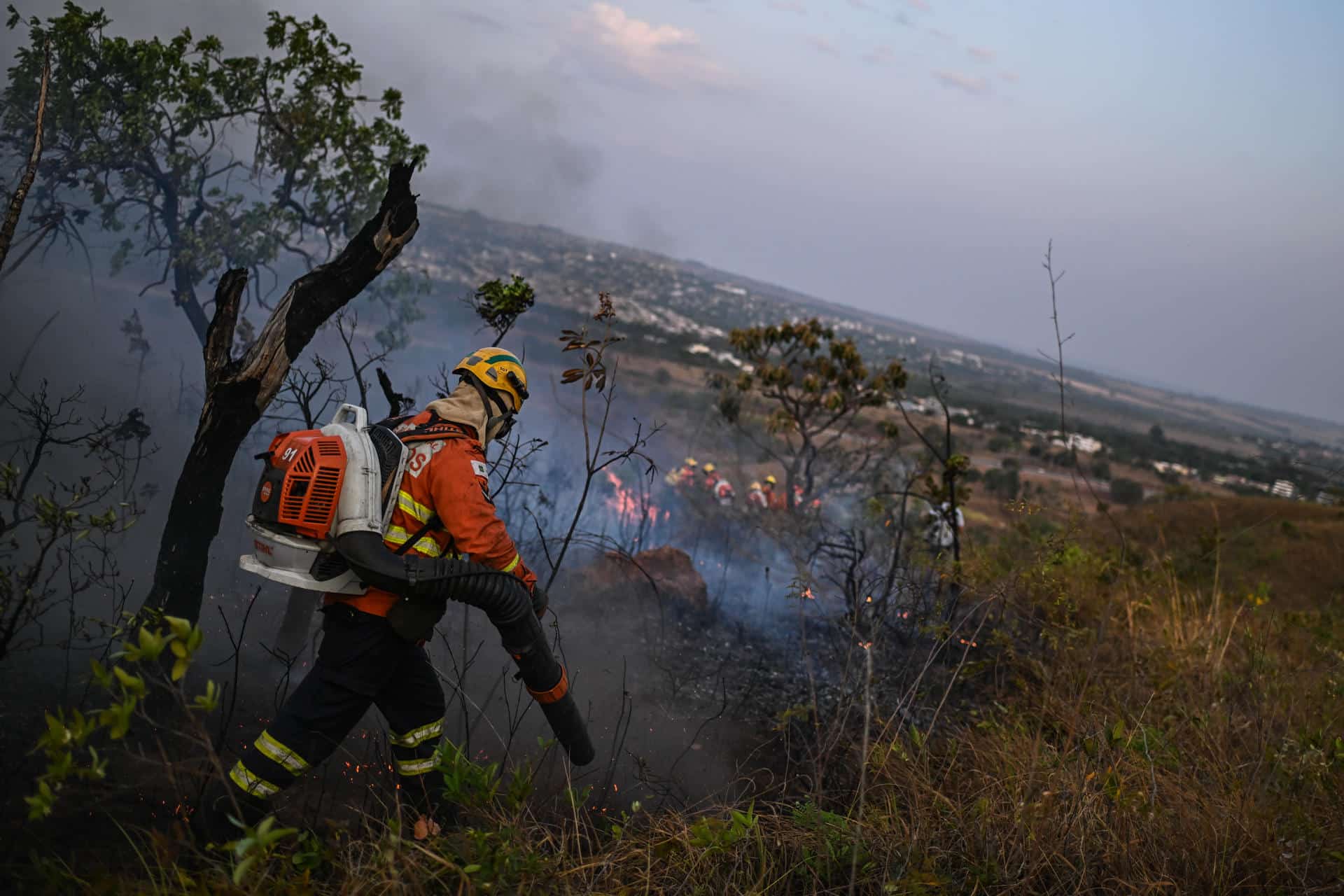 Fotografía de los incendios en Brasil. EFE/ Andre Borges