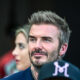 David Beckham asiste al partido de fútbol de la Major League Soccer (MLS) entre el Inter Miami CF y el St. Louis City, en el Chase Stadium de Fort Lauderdale, Florida (EE. UU), en una foto de archivo. EFE/ Giorgio Viera