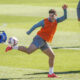 Julián Álvarez, una de las figuras de la selección de Argentina, durante en un entrenamiento con el Atlético Madrid. EFE/Rodrigo Jiménez