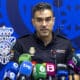 El inspector jefe del grupo de Homicidios de la Brigada Provincial de Policía en Baleares, Ángel Ruiz, durante la rueda de prensa ofrecida este jueves en Palma para informar sobre la desaparición de la joven de 24 años Agostina Rubini, en paradero desconocido desde la noche del 2 de octubre en Palma tras salir con unos amigos y beber alcohol, se metió de manera voluntaria en un contenedor de residuos, perdió el conocimiento y se la llevó el camión de basura hasta la planta de tratamiento de Son Reus, donde continúan buscando su cuerpo. EFE/CATI CLADERA