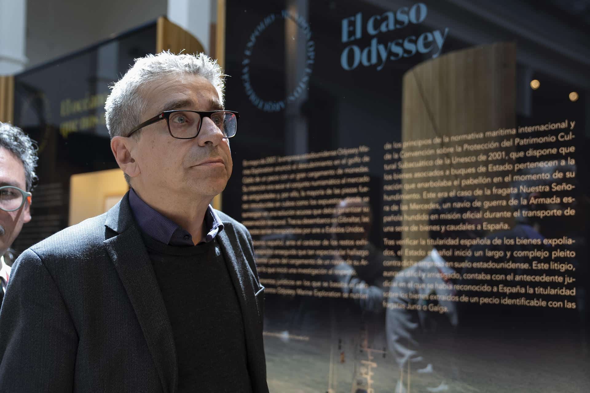 El secretario de Estado de Cultura de España, Jordi Martí, participa en la inauguración de la muestra ‘Nuestra Señora de las Mercedes. Una historia en común’ este jueves, en Valparaíso (Chile). EFE/ Adriana Thomasa