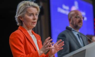 Imagen de la presidenta de la Comisión Europea, Ursula von der Leyen.
EFE/EPA/OLIVIER HOSLET