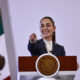 La presidenta de México, Claudia Sheinbaum, habla este miércoles, durante su primer conferencia de prensa, ofrecida en Palacio Nacional de la Ciudad de México (México). EFE/ Sáshenka Gutiérrez